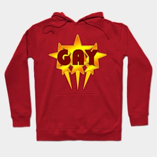 Gold Star Gay Hoodie